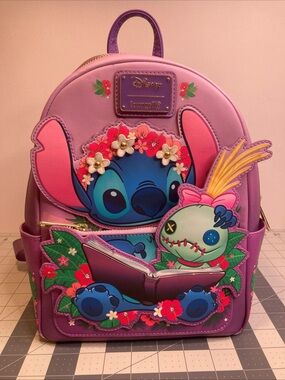 Loungefly Disney Lilo & Stitch Scrump Reading Mini Backpack